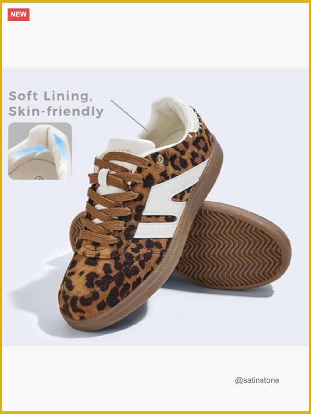 Genuine Leather & Suede Retro Fashion Sneaker, Anti-Slip Gum Sole - Picture 4 of 7